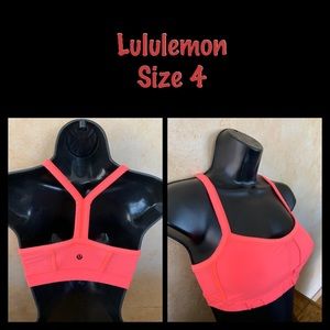 LuLuLemon -Size 4- Bralette top- Bright coral